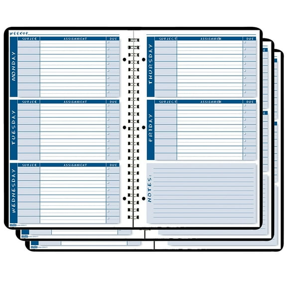 House of Doolittle Non-Dated Student Planner/Assignment Book, Pack of 3