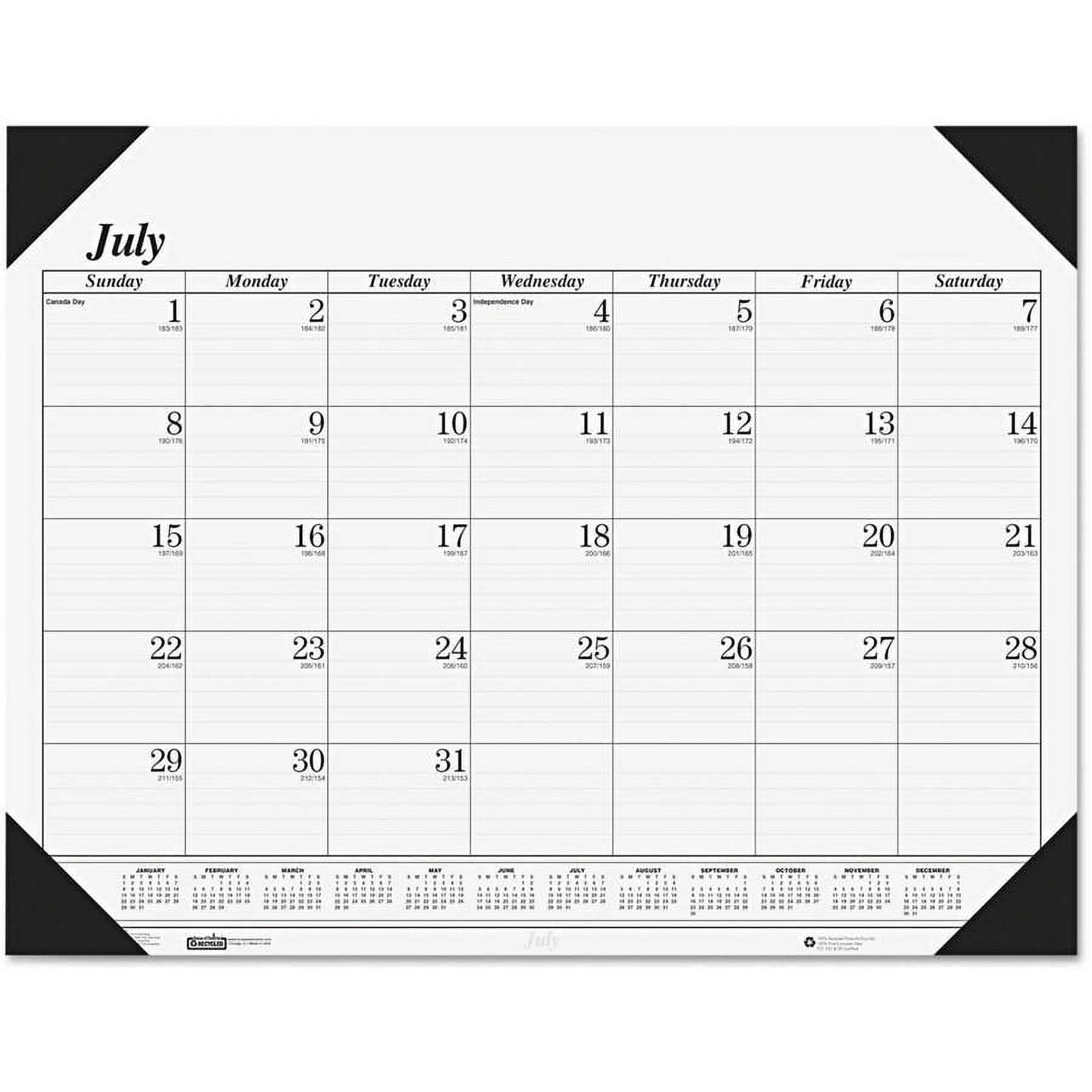 House of Doolittle Recycled Economy 14-Month Academic Desk Pad Calendar, 22 x 17, 2016-2017 - image 1 of 2