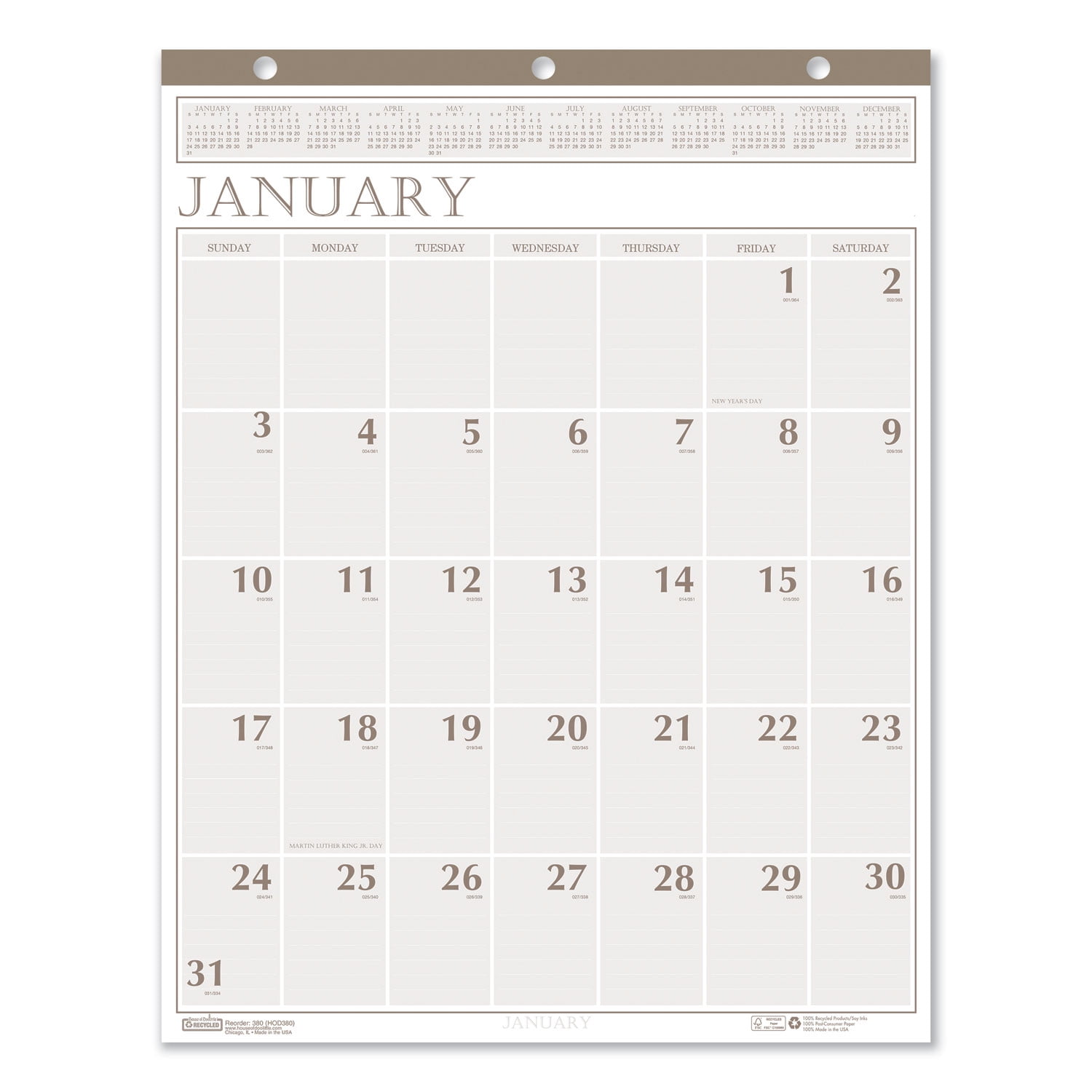 House of Doolittle Recycled Large Print Monthly Wall Calendar 20 X 26 2023  - Walmart.com
