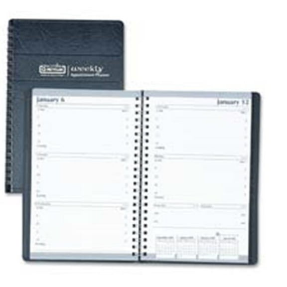 House of Doolittle Weekly Planner- Wirebound- 12 Month- Jan-Dec- 5in.x8in.- Black Cover the product will be for the current year