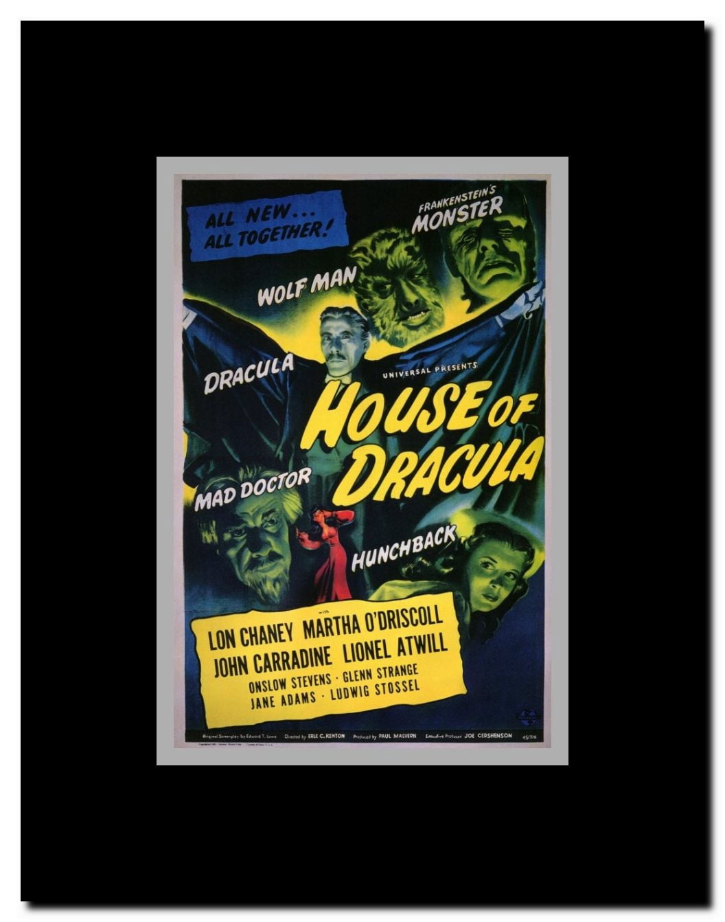 House of Dracula Framed Movie Poster