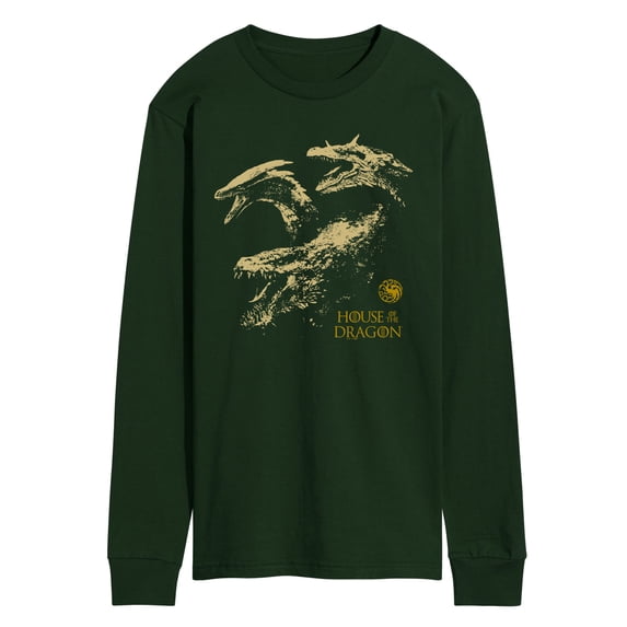 House of the Dragon - HOTD Grid Men's Long Sleeve Graphic T-Shirt