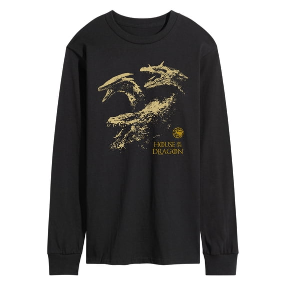 House of the Dragon - HOTD Grid Men's Long Sleeve Graphic T-Shirt