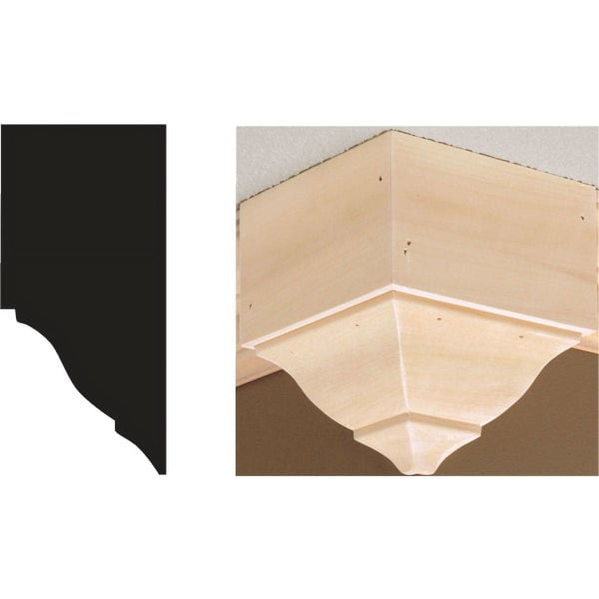 Natural Unfinished Hardwood Outside Corner Crown Molding Block