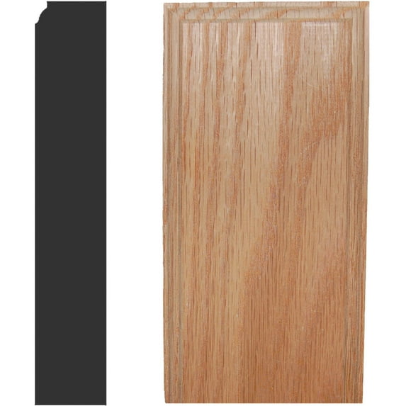 House of Fara 7/8 In. W. x 2-1/2 In. H. x 5 In. L. Oak Plinth Block Pack of 10