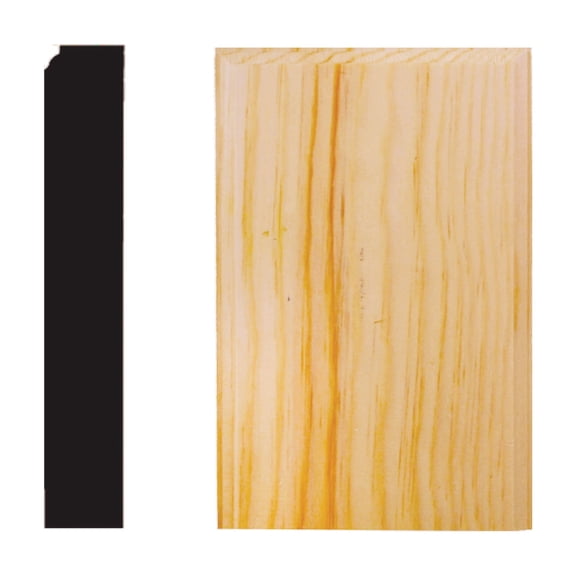 House of Fara 7/8 In. W. x 2-1/2 In. H. x 5 In. L. Pine Plinth Block - Pack of 16