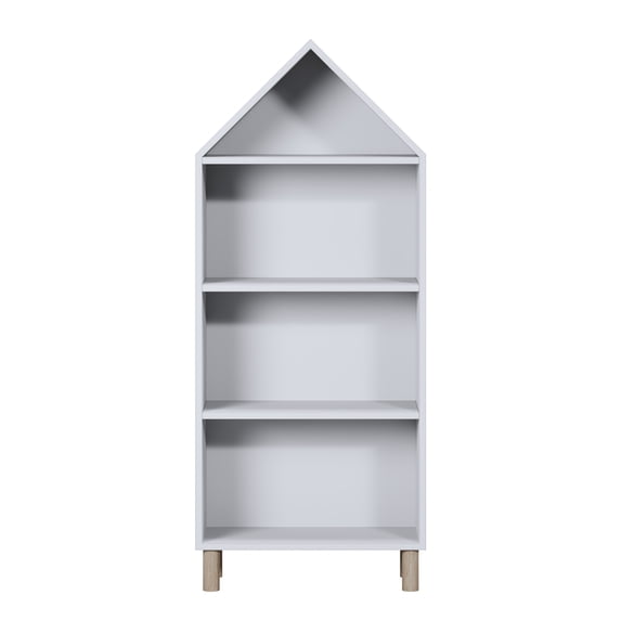 House of Happy, House Shaped Bookshelf, White for Kids Classroom, Kids Playroom or Kids Bedroom
