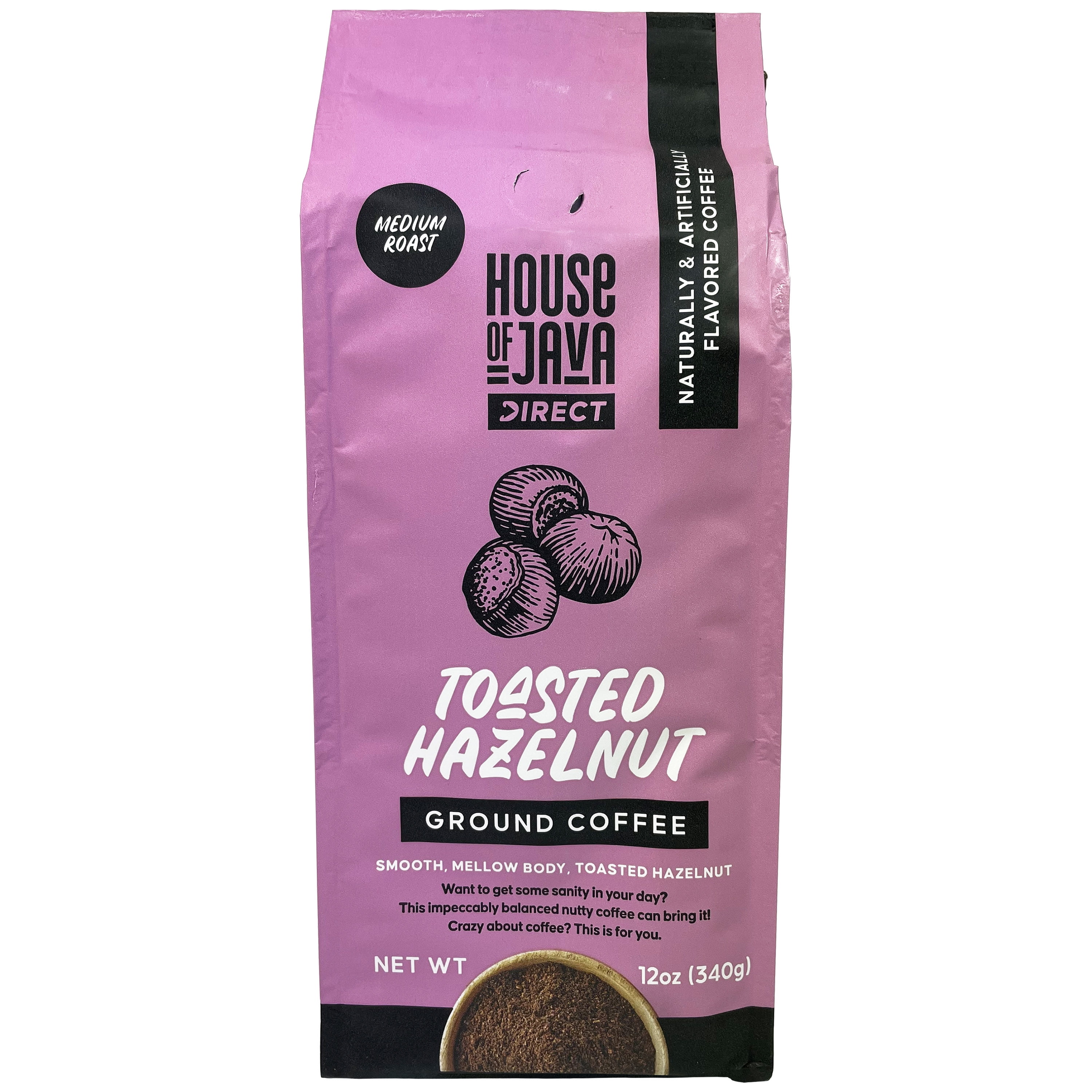 (3 pack) House of Java Hazelnut 12oz Ground