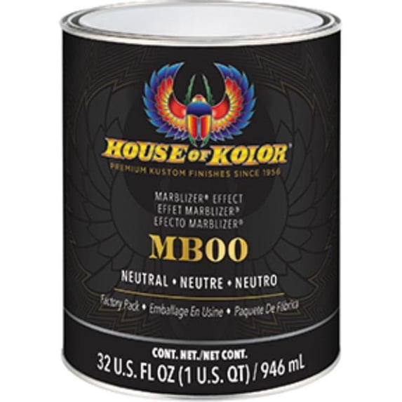 House of Kolor HOK-MB00-Q01 946 ml Kandy Basecoat Paint, Neutral Marblizer