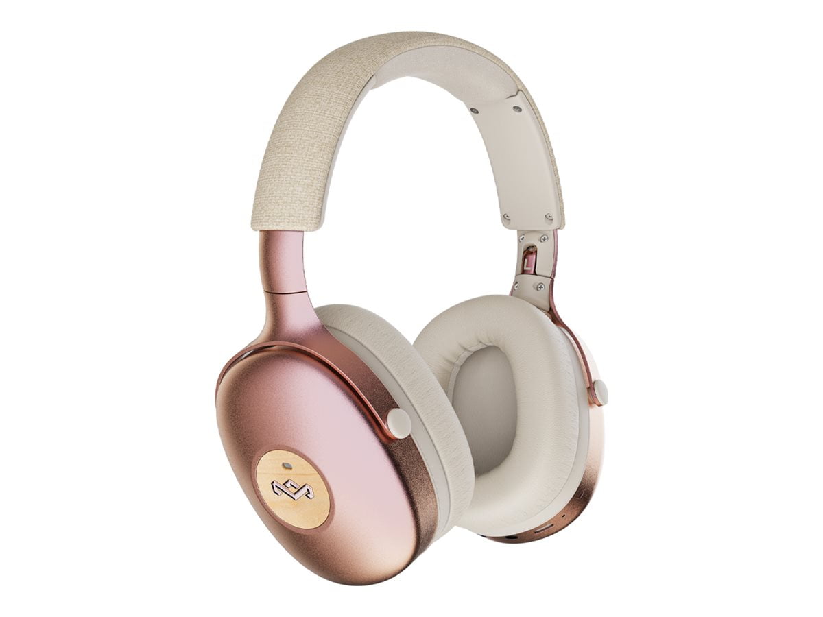 House of Marley Positive Vibration XL - Headphones with mic - full size - Bluetooth - wireless - active noise canceling - copper