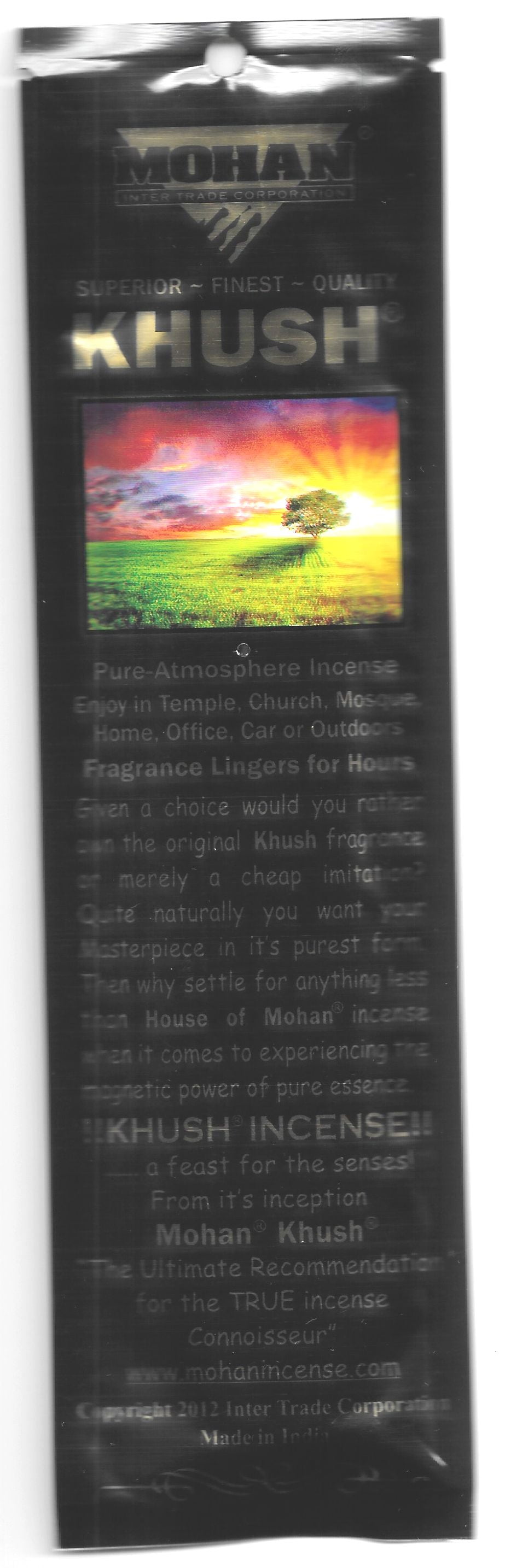 House of Mohan Khush Incense 5 packs (50 Sticks total)