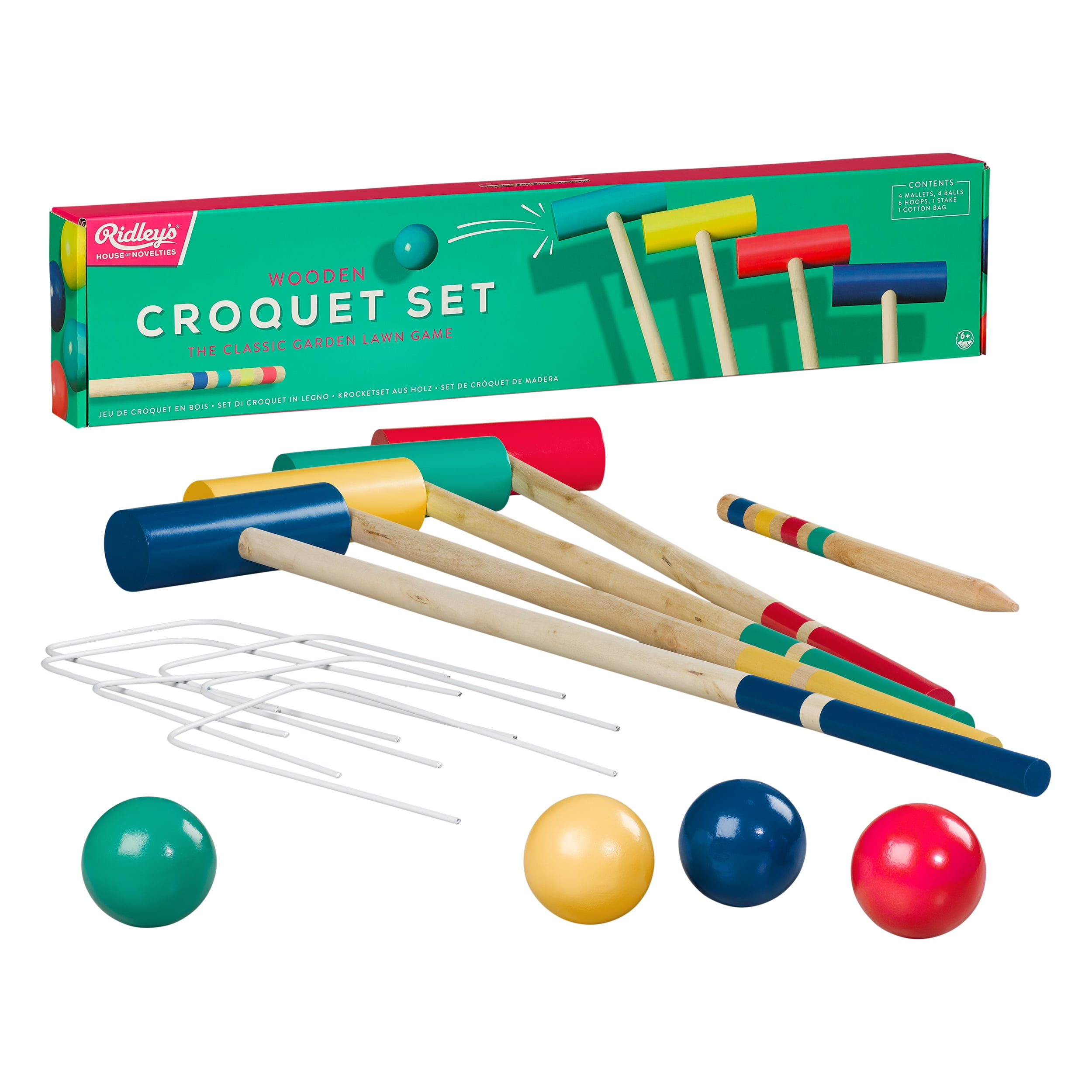 House of Novelties Wooden Outdoor Croquet Set