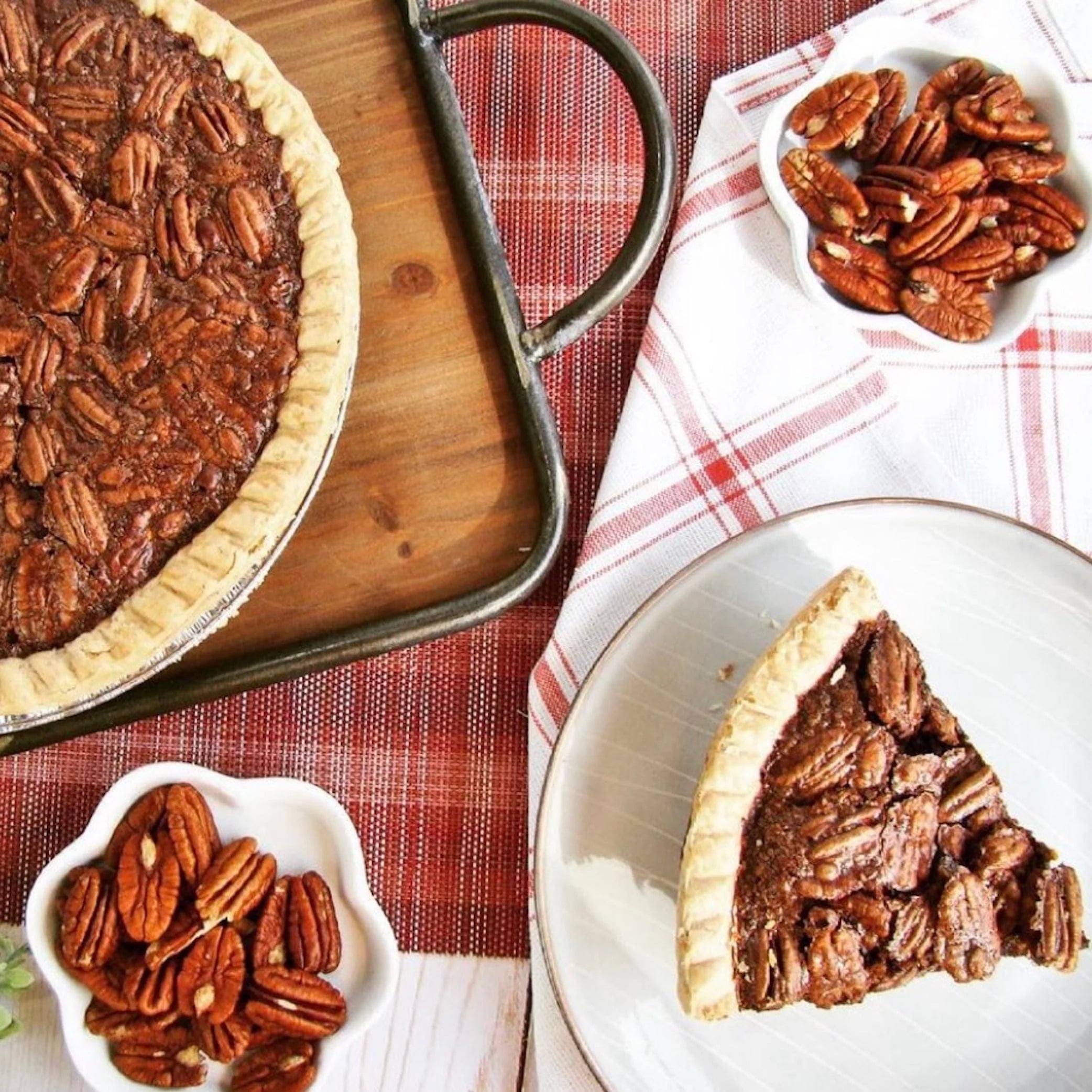 House of Pies' Famous 9 inch Texas Pecan Fudge Pie Freshly Baked for