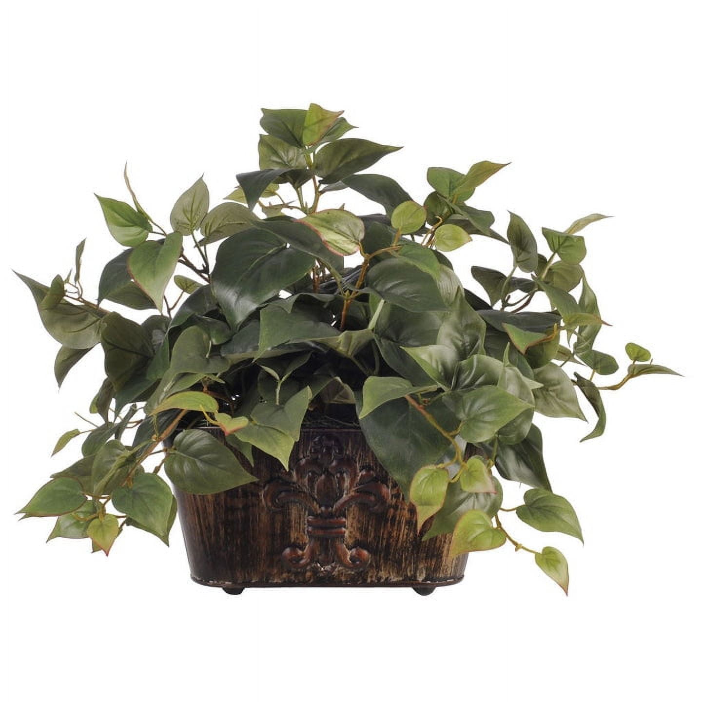 House of Silk Flowers Artificial 16inch Philo Mini Ledge Plant