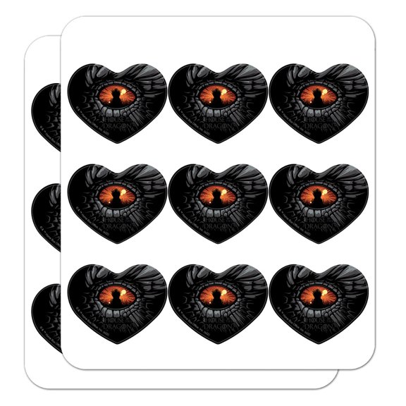 House of The Dragon Eye Heart Shaped Planner Calendar Scrapbook Craft Stickers