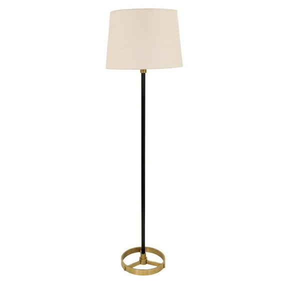 House of Troy 62" Morgan Floor Lamp in Black with Antique Brass