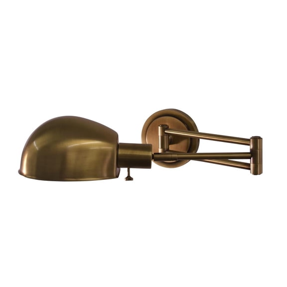 House of Troy Addison Antique Brass Pharmacy Wall Swing Arm Lamp