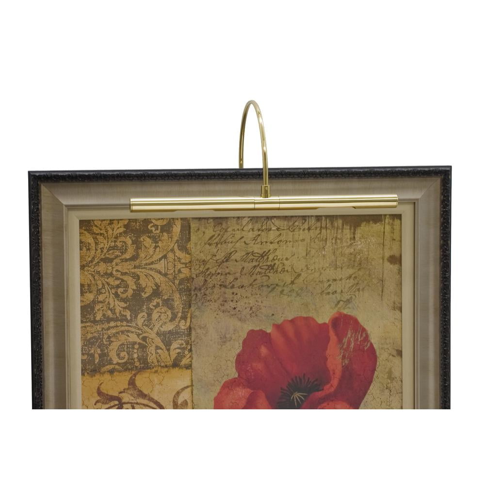 Polished Brass Adjustable 16" Picture Light with Plug