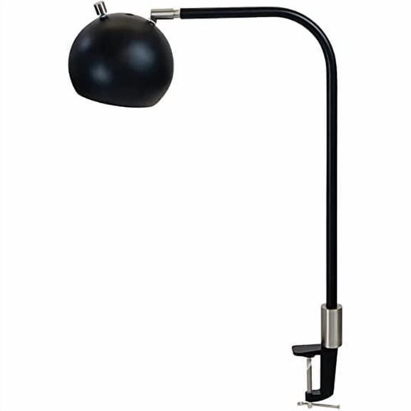 House of Troy Aria Clip on table lamp round globe black/satin nickel