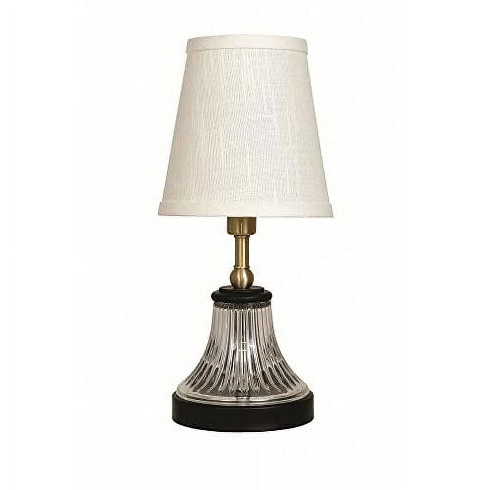 House of Troy Bryson Mini glass black and satin brass accent lamp
