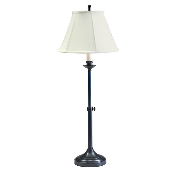 House of Troy CL250-OB Club - 1 Light Adjustable Table Lamp-31 Inches Tall and 13 Inches Wide Oil Rubbed Bronze  Oil Rubbed Bronze Finish with Off-White Linen Shade