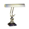 thumbnail image 1 of House of Troy Desk/Piano Lamp 14" Antique Brass with Cordovan Accents, 1 of 2
