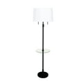 thumbnail image 1 of House of Troy Killington Black Floor Lamp with glass table and hardback shade, 1 of 1