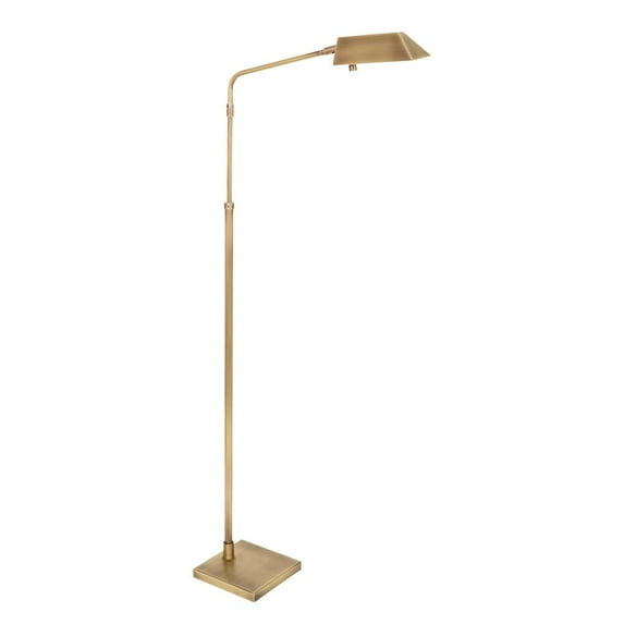 House of Troy Newbury Adjustable Floor Lamp in Antique Brass