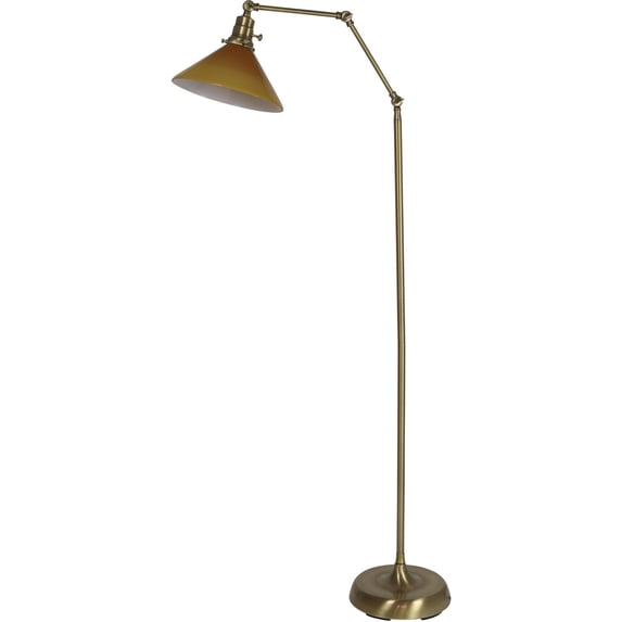 House of Troy OT600-AB-AM Otis 49 inch 60 watt Antique Brass Floor Lamp Portable Light