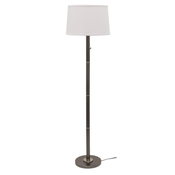 House of Troy Rupert Floor Lamp in Granite with Satin Nickel Accents - RU703-GT