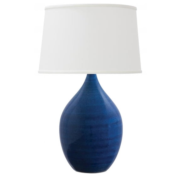 House of Troy Scatchard 25.5" Stoneware Table Lamp in Cornflower Blue