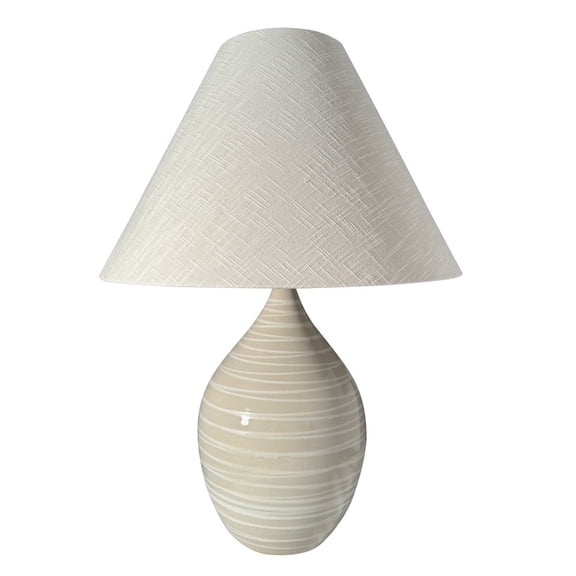 House of Troy Scatchard 28" Stoneware Table Lamps in Natural Spiral