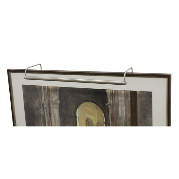 House of Troy SL16-52 Slim-line - 3 Light Picture Light-7.5 Inches Tall and 16 Inches Wide Satin Nickel Oil Rubbed Bronze Finish with Metal Shade
