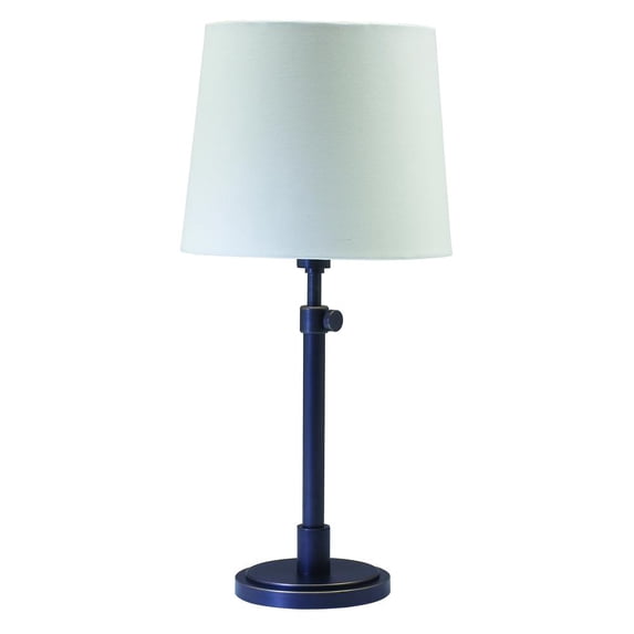 House Of Troy TH750-OB Town House Collection Portable Table Lamp, Oil Rubbed Bronze with Off-White Linen Hardback Shade Oil-rubbed Bronze