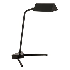 House of Troy VIC950-BLK Victory - 5W 1 LED Table Lamp-16 Inches Tall and 4 Inches Wide Black  Black Finish with Metal Shade