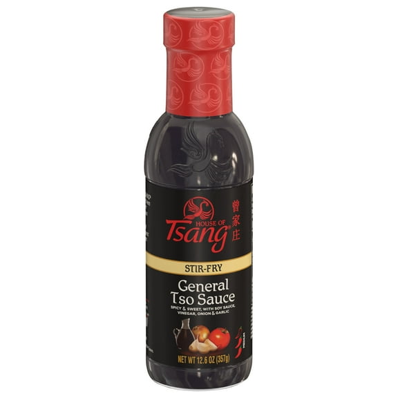 HOUSE OF TSANG General Tso Stir-Fry Liquid Sauce, Shelf-Stable, 12.6 oz Glass Bottle