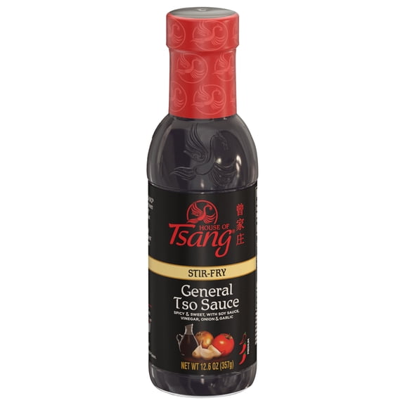 HOUSE OF TSANG General Tso Stir-Fry Liquid Sauce, Shelf-Stable, 12.6 oz Glass Bottle