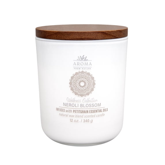 House of Velas, Aroma From Nature Wellness Collection, Tangerine Pomegranate, 12oz, 2 Wick Candles