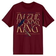 House of the Dragon Aegon II Targaryen I'm The King Men's Graphic Tee Short Sleeve Crew Neck Officially Licensed-Medium