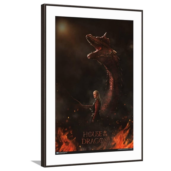 House of the Dragon - Daemon Dragon One Sheet Canvas Wall Poster, 22.375" x 34"