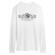 House of the Dragon - For Fire and Blood Dragon - Mens Long Sleeve Graphic T-Shirt