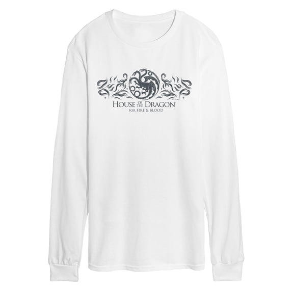 House of the Dragon - For Fire and Blood Dragon Men's Long Sleeve Graphic T-Shirt