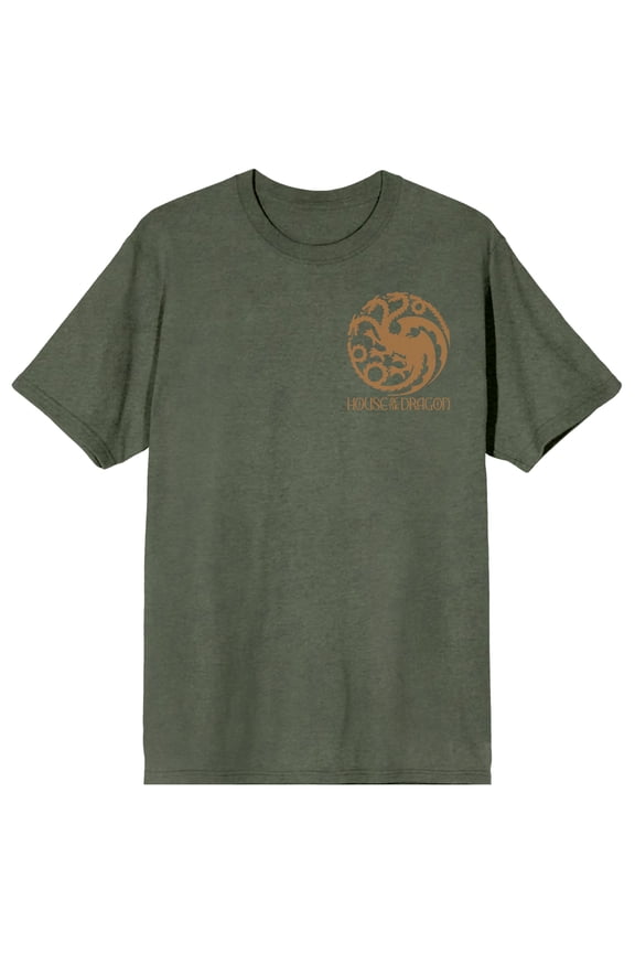 House of the Dragon Golden Throne Men's Monterrey Sage Short Sleeve Tee-Medium