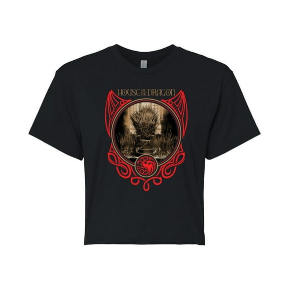 House of the Dragon - Iron Throne Circle - Junior's Cropped T-Shirt