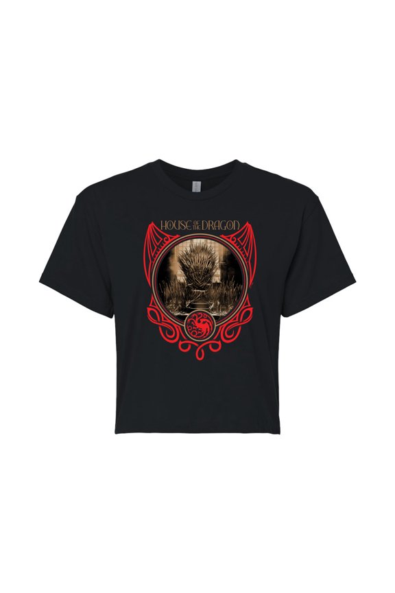 - Iron Throne Circle - Junior's Cropped T-Shirt