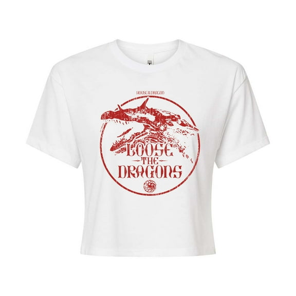 House of the Dragon - Loose The Dragons - Junior's Cropped T-Shirt