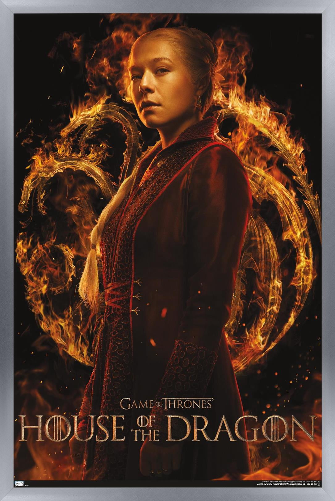 House of the Dragon - Rhaenyra One Sheet Wall Poster, 14.725" x 22.375" Framed