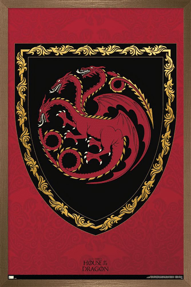 House of the Dragon - Shield Wall Poster, 14.725" x 22.375" Framed