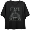 thumbnail image 1 of House of the Dragon Title Logo Women's Black Crop Tee-XS, 1 of 7