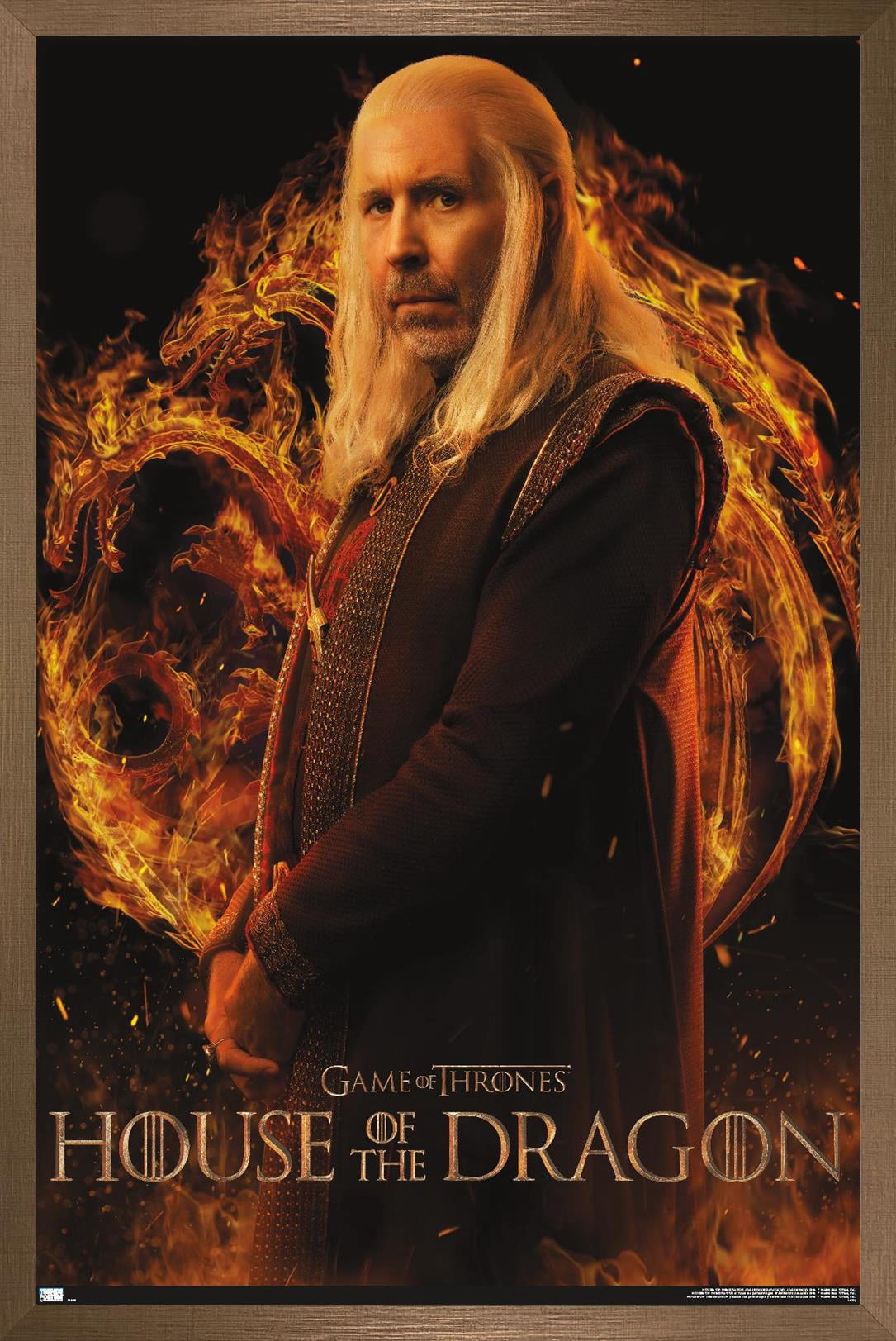 House of the Dragon - Viserys One Sheet Wall Poster, 22.375" x 34" Framed